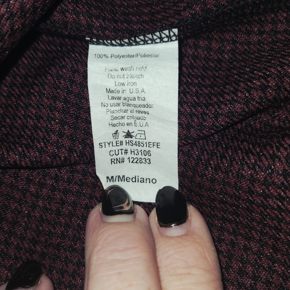 Foreign Exchange M Maroon & Blk  A-Line Mini Librarian 2 Skater Versatile Style - Picture 7 of 9